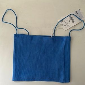 Blue Zara Tube Top